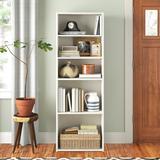 Lark Manor™ Arisztid 71.18" H x 24.5" W Standard Bookcase Wood in White | 71.18 H x 24.5 W x 11.5 D in | Wayfair 1999E8A3C4B34247B68A34CEA9556816