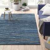 Blue 102 x 0.75 in Area Rug - Zipcode Design™ Soleia Abstract Handmade Tufted Azure Area Rug Viscose/Wool | 102 W x 0.75 D in | Wayfair