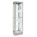 Side Entry 5 Shelf Curio Cabinet in Platinum Silver - Home Meridian 21455