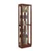 Tall Traditional 5 Shelf Curio Cabinet in Cherry Brown - Home Meridian 21000