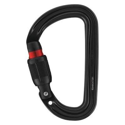 PETZL M39A SLN Carabiner, Screw-Lock, 3" Length, 7/8" Gate Opening, Aluminum,