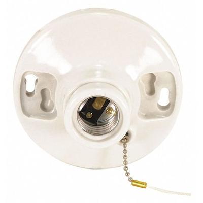 SATCO 90/443 Lamp Holder,250W,250V,White