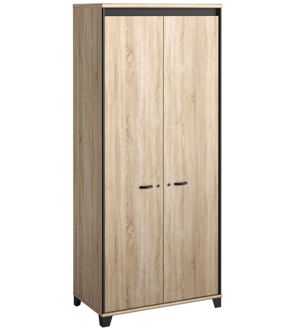 Armoire 2 portes effet bois clair