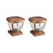 Plow & Hearth Solar Powered Integrated LED Deck Light Plastic in Brown | 5.91 H x 5.63 W x 5.63 D in | Wayfair 56485 COP