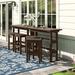 Lark Manor™ Arbnora Rectangular 4 - Person 54" Long Bar Height Outdoor Dining Set Plastic in Black | Wayfair 029EAC401E494F6AA2C8FA0DBB3C0930