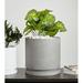 Ebern Designs Finnly Pot Planter Natural Fibers/Composite/Fiberglass/Resin/Plastic in Gray | 11.75" H x 11.5" W x 11.5" D | Wayfair