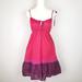 American Eagle Outfitters Dresses | American Eagle Outfitters Pink Peasant Sun Dress | Color: Pink/Purple | Size: 4