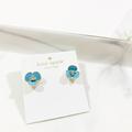 Kate Spade Jewelry | Kate Spade Flower Stud Earrings Teal | Color: Blue/Gold | Size: Os