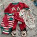 Disney One Pieces | Disney Onesies And Pj Christmas Theme 9-12 Months | Color: Red/White | Size: 9-12mb