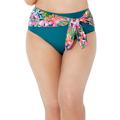 Plus Size Women's High Waist Sash Bikini Bottom by Swimsuits For All in Summer Tropic (Size 18)