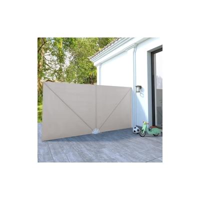 vidaXL Faltbarer Terrassen-Seitenfächer Creme 400×200 cm