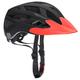 Spielwerk Children's Cycle Helmet Adjustable Size With LED Light Black Orange Small S 52-56cm Chin Strap Visor Peak 3-13 Years BMX Bicycle Mountain Bike Safety Helmet CE-Certified Insect Repellent