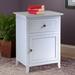 Winston Porter Arryn 1 - Drawer Nightstand Wood in White | 25 H x 18.9 W x 14.96 D in | Wayfair SEHO1682 26636537