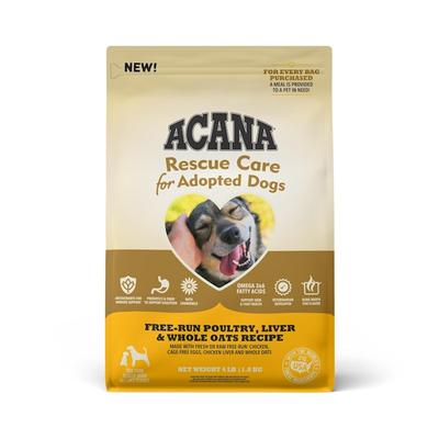 ACANA Rescue Care For Adopted Dogs Free-Run Poultry, Liver & Whole Oats Recipe Premium Dry Food, 4 lbs.
