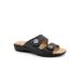 Wide Width Women's Ruthie Sandals by Trotters in Black (Size 9 W)
