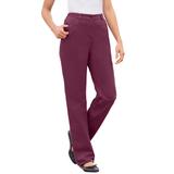 Plus Size Women's Perfect Cotton Back Elastic Jean by Woman Within in Deep Claret (Size 24 W)