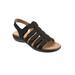 Women's Tiki Sandals by Trotters in Black Nubuck (Size 7 1/2 M)