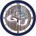 Gonzaga Bulldogs 11.5'' Suntime Premium Glass Face Weathered Wood Wall Clock