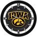 Iowa Hawkeyes 11.5'' Suntime Premium Glass Face Carbon Fiber Wall Clock