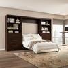 Pur Full Murphy Bed and 2 Shelving Units with Drawers (131W) by Bestar