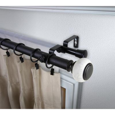 InStyleDesign Kennedy 1 inch Diameter Adjustable Double Curtain Rod