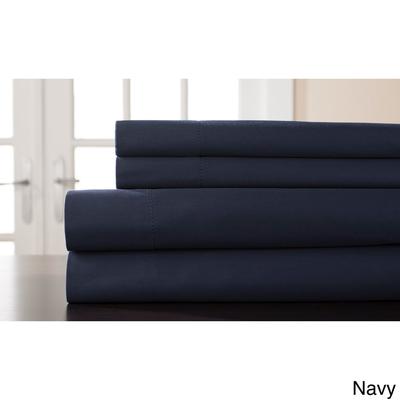 Hemstitch 400 Thread Count Cotton Sateen Weave Solid Color Sheet Set