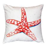 Coral Starfish No Cord Throw Pillow