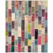 ECARPETGALLERY Hand-knotted Color Transition Patchwork Multi Wool Rug - 5'11 x 8'0