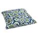 Sorra Home Floral Navy Corded Outdoor/ Indoor Large 26-inch Floor Pillow