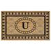 SuperScraper Coir Fiber Bungalow Design Monogrammed Doormat