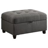 Coaster Furniture Stonenesse Grey Tufted Storage Ottoman