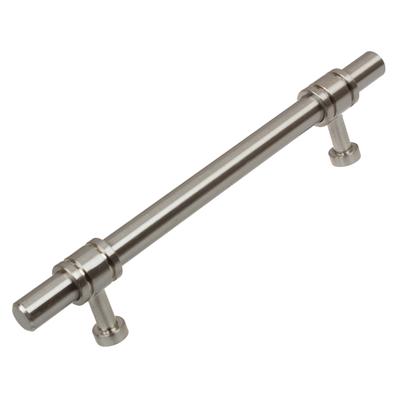GlideRite 5 inch CC Satin Nickel Solid Steel Barrel Ring Cabinet Bar Pulls (Pack of 10 or 25) - 5" - Satin Nickel