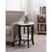 Convenience Concepts American Heritage Round End Table with Shelf