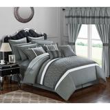 Chic Home 24-Piece Lance Bed In a Bag Comforter Set, Grey