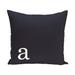 Black and White 26 x 26-inch Monogram Print Decorative Pillow