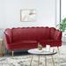 Reitz Glam Velvet Shell Sofa by Christopher Knight Home - 76.25" L x 29.25" W x 33.50" H