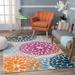 World Rug Gallery Modern Floral Circles Area Rug