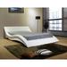 Greatime B1041-1 Wave-like Shape Upholstered Modern Platform Bed