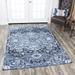 Alora Decor Swagger Ivory, Blue, and Black Persian-style Medallion Rug