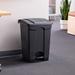 12 Gallon Step-On Trash Can, Durable Plastic Garbage Can