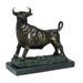 Cast Metal "Majestic" Bull Sculpture on Marble Base.