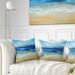 Designart 'Warm Tropical Sea and Beach' Seascape Throw Pillow