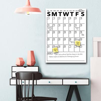 Ready2HangArt Modern Dry Erase Monthly Calendar on ArtPlexi