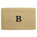 Monogrammed Brown Coir 22 x 36 Heavy Duty Door Mat - 22 inches x 36 inches