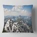 Designart 'Green Mountains in Spring Panorama' Landscape Printed Throw Pillow