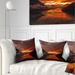 Designart 'Sunrise in Cloudy Day New Zealand' Landscape Photography Throw Pillow