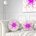 Designart 'Perfect Fractal Flower in Light Pink' Floral Throw Pillow