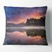 Designart 'Quiet Lake Mirroring the Sky' Landscape Printed Throw Pillow