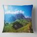 Designart 'Mountain Landscape Panorama' Landscape Printed Throw Pillow