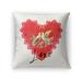Kavka Designs red/ tan/ black love birds accent pillow with insert